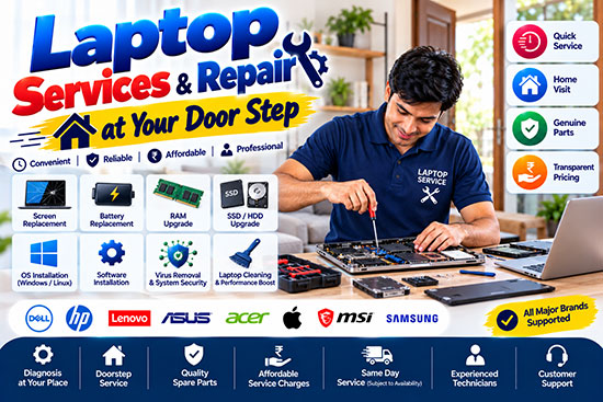 Laptop Repair Services at your doorstep Kattumannarkoil Cuddalore Chidambaram