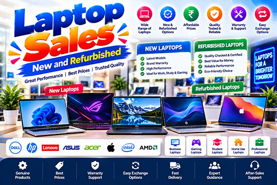 Lowest Price Refurbished Laptop Sales Kattumannarkoil, Chidambaram and Sethiyathope